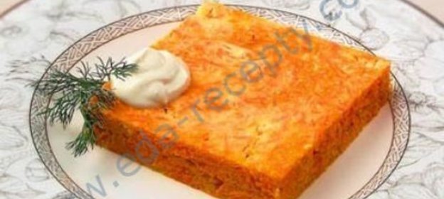 Морковная запеканка.