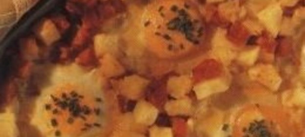 Картофельная запеканка с яйцами