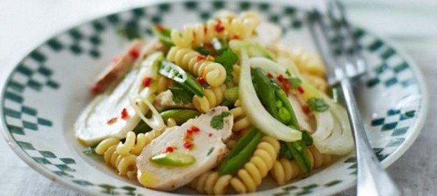 Макароны с курицей