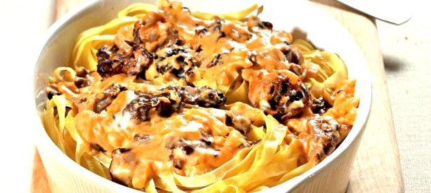 Паста со сморчками
