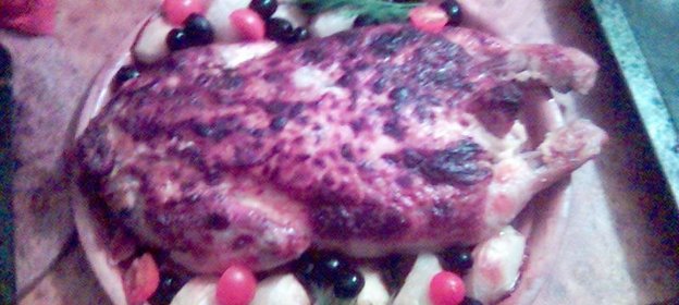 Курица, фаршированная фисташками (новогодняя традиция)