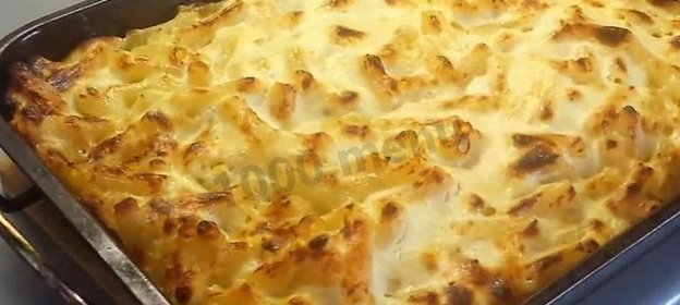 Лапшевник из макарон в духовке с яйцом