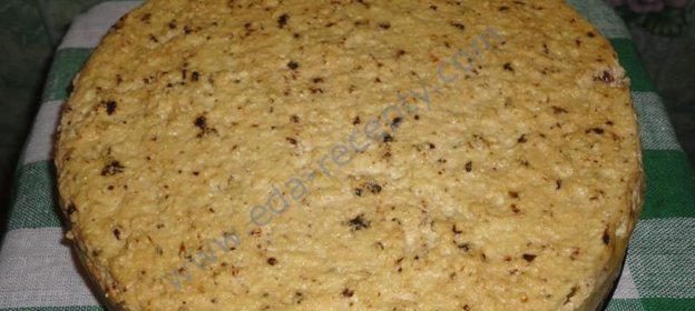 Творожная запеканка с черносливом и яблоками