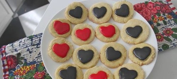 Печенье-валентинки из кукурузной муки