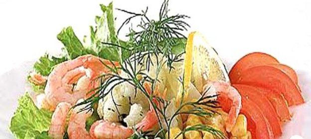 Овощи с креветками