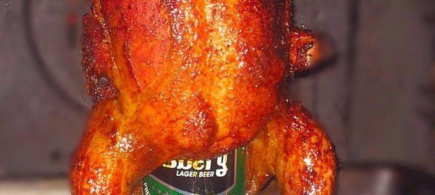 Курица на банке пива