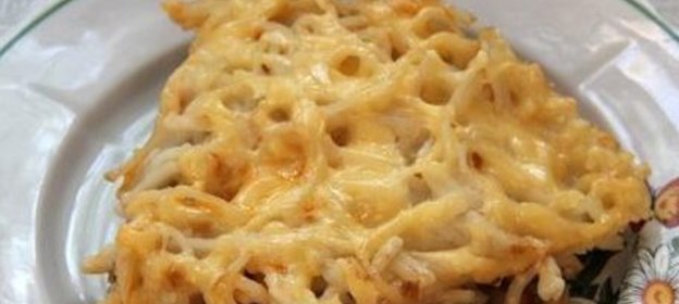 Макароны с соусом бешамель