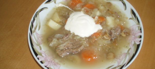 Щи молодецкие из кислой капусты