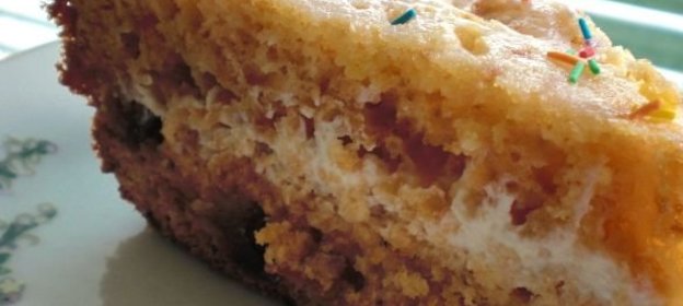 Запеканка с бананом и грушей