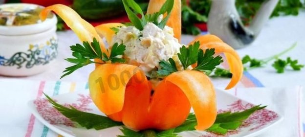 Салат Нежность в цветочной чашечке