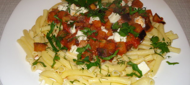 Макароны с баклажанами