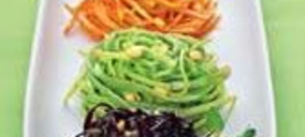 Цветные спагетти из овощей