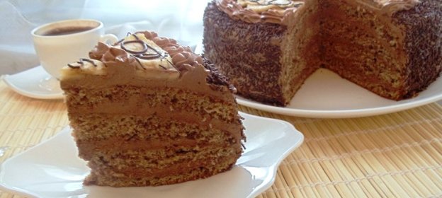 Бананово-шоколадный торт