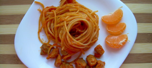 спагетти с курочкой