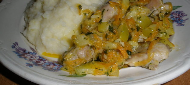 Курочка с кабачками