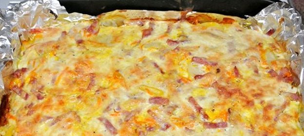 Запеканка с ветчиной