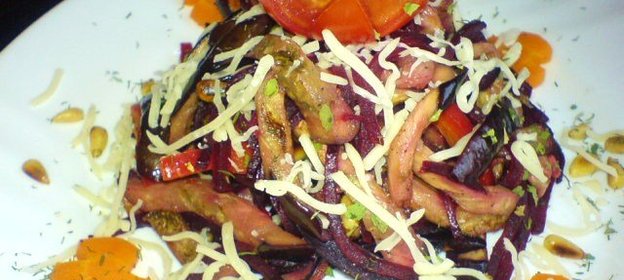 САЛАТ из баклажана-гриль, свеклы