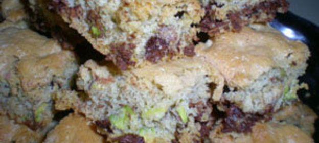 Бискотти с шоколадом и фисташками