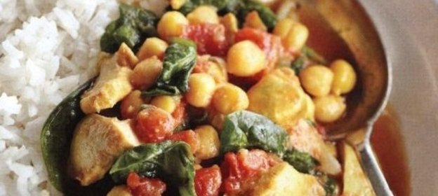 Тушеное куриное мясо с нутом (в медленноварке)