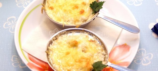 Жульен с курицей и грибами