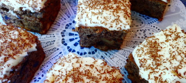 Шоколадный кекс-пирог с черносливом и орехами