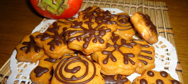 Печенье творожное с помадкой из хурмы