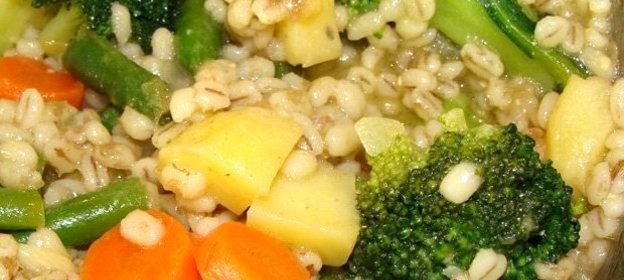Перловка с овощами