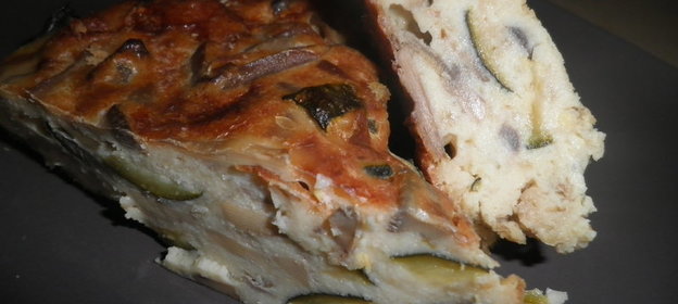 Запеканка из цуккини и грибов