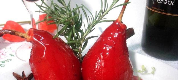 Груши в винном соусе