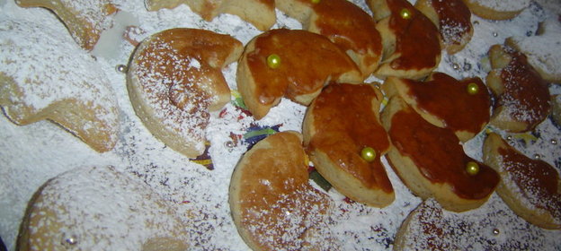 Рождественское печенье Грецкое-Plätzchen Walnußschnitten