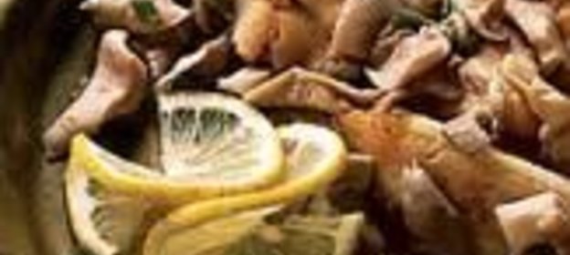 Фрикасе из рыбы с вешенками