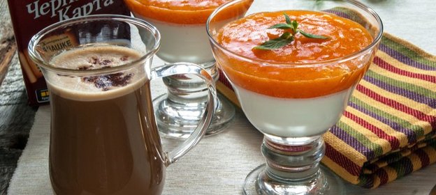 Панна котта с хурмой