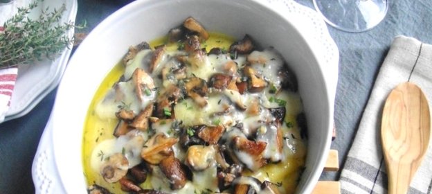 Полента с грибами