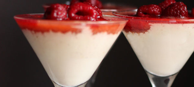 Клубничная панна котта