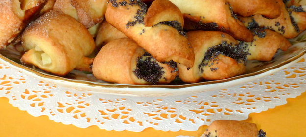 Печенье Творожные рогатули с яблоком или с маком