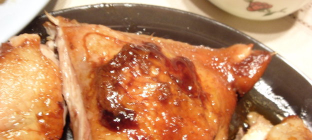 курица маринованная и обжаренная в соусе терияки