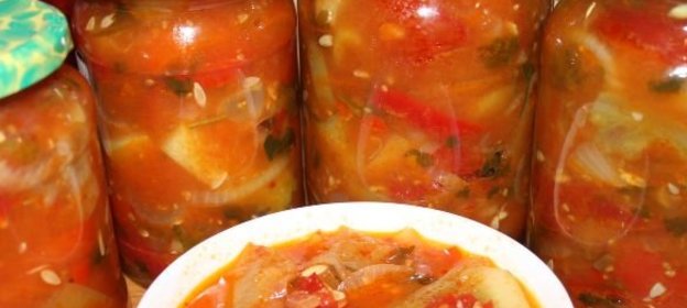 Салат «Зима» из огурцов, помидоров и перца