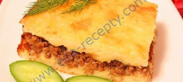 Картофельная запеканка с фаршем в духовке