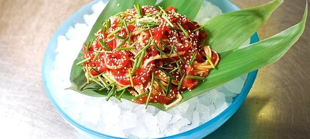 Холодная лапша с тунцом