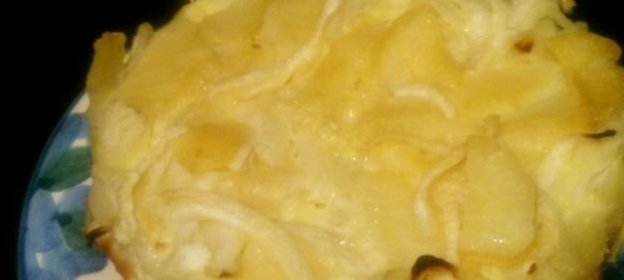 Картофельная запеканка с яйцом