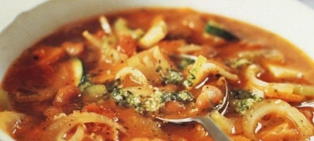 Тосканский овощной суп с фасолью