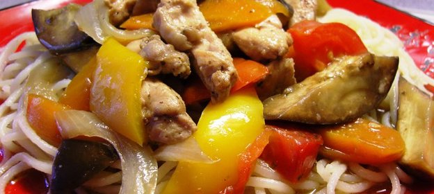 Спагетти на китайский способ или ужин за 20 мин