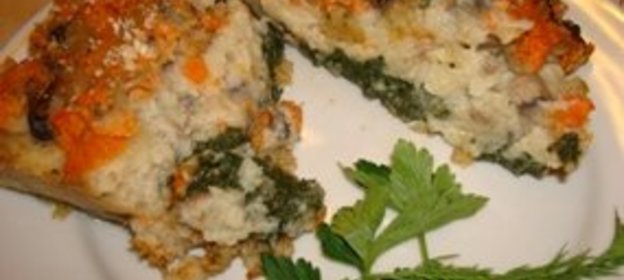 3-х цветная овощная запеканка