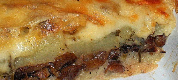 Запеканка картофельная с опятами