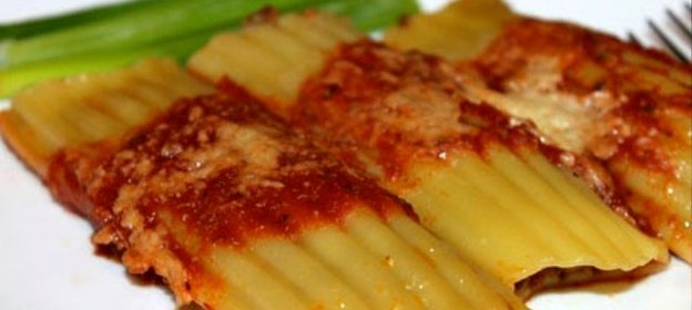 Каннеллони с фаршем в духовке