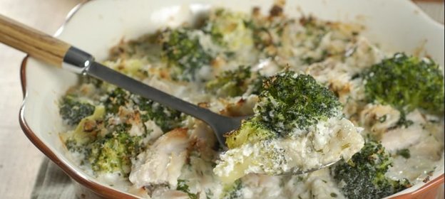 Куриная запеканка с брокколи