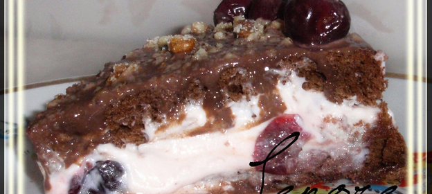 Шоколадно-вишневый торт