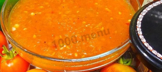 Томатный острый соус на зиму из помидор