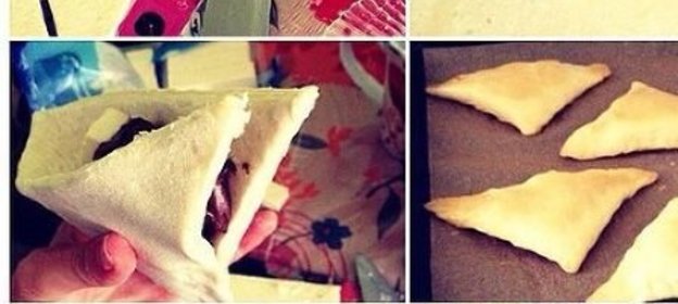 Слойки с маршмеллоу и шоколадной пастой