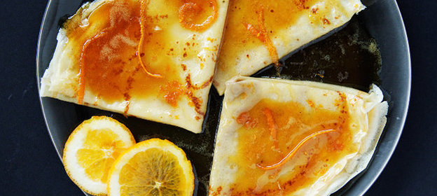 Блинчики в апельсиновом сиропе с коньяком